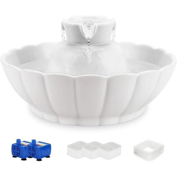 Ceramic Pet Drinking Fountain丨Ultra Quiet,Way Better Than PlasticWater Fountains - Picture 1 of 7